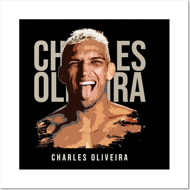 Charles Oliveira Smile Fighter Wall Art by Bayzer